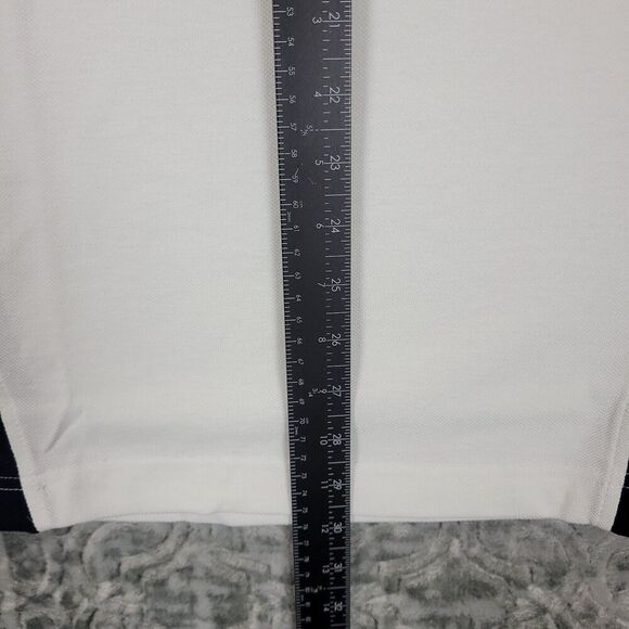 Stagehands Union NYC Polo Shirt Men's Large White Navy New York USA Made - Picture 7 of 11